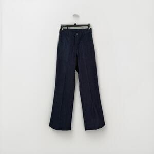 VTG 70s 80s Carolina Classic Indigo Hippy Disco Flare Wide 25x32 Denim Jeans